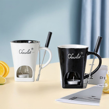 跨境热销陶瓷巧克力火锅炉冰淇淋火锅杯芝士奶酪热熔杯小火锅杯