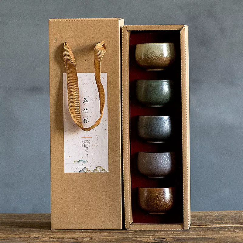 五大名窑茶杯粗陶主人杯色釉陶瓷个人杯功夫茶具小茶杯品茗杯礼品