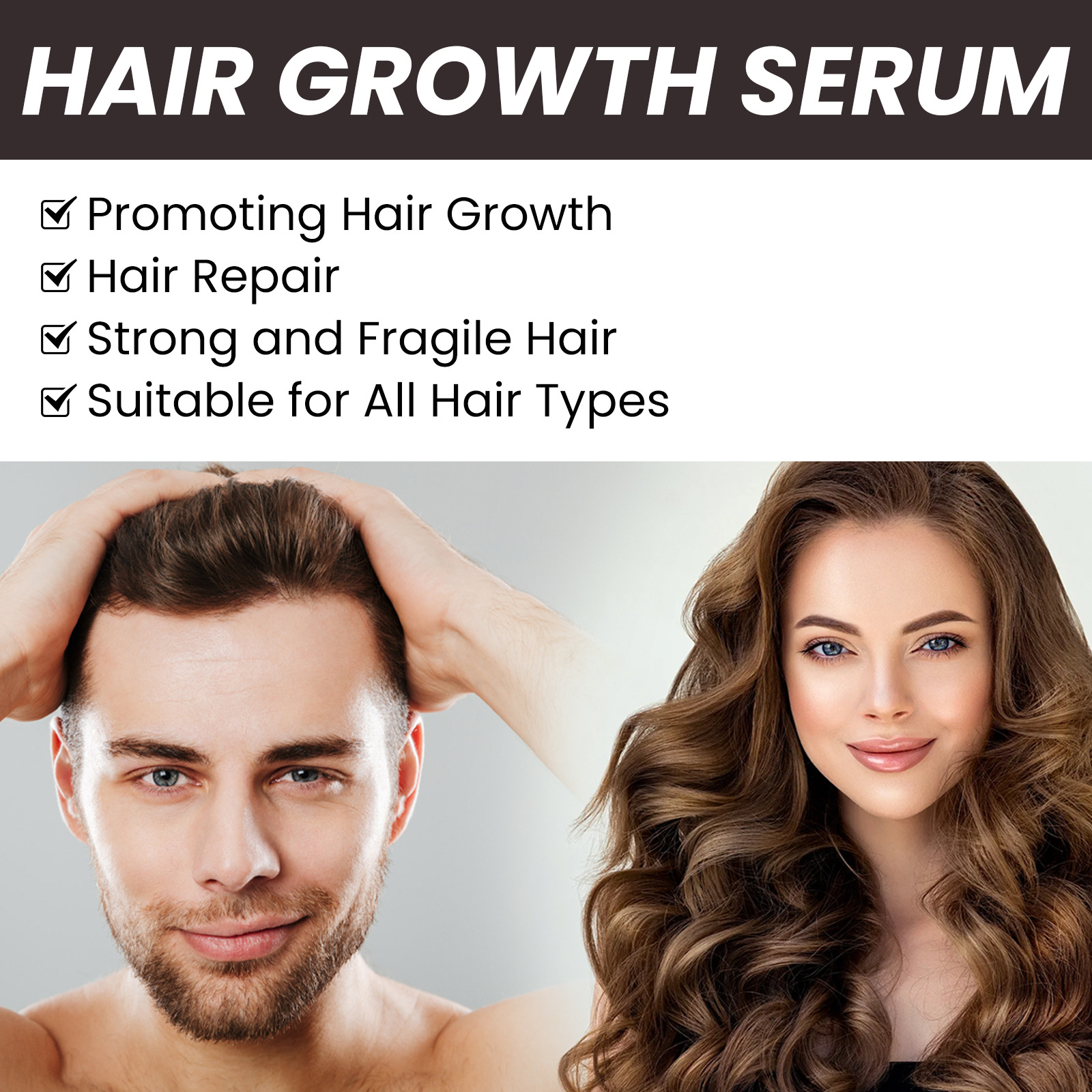 OUHOE Biotin Moisturizing Root Dense Repairing Hairline Strong and Firm Hair Essence_voghion.com