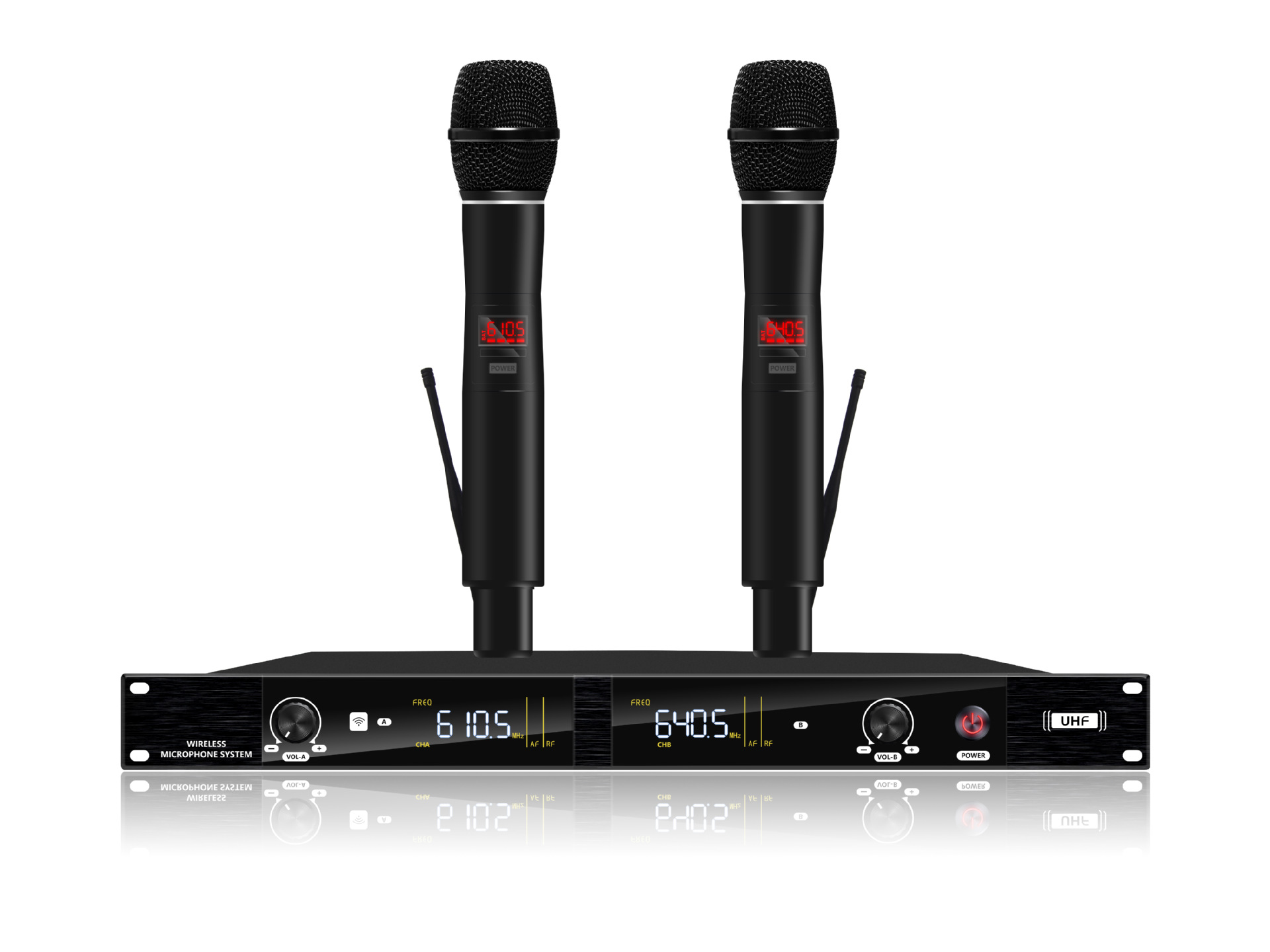 专业u段一拖二麦克风婚庆主持户外舞台操场KTV演出专用