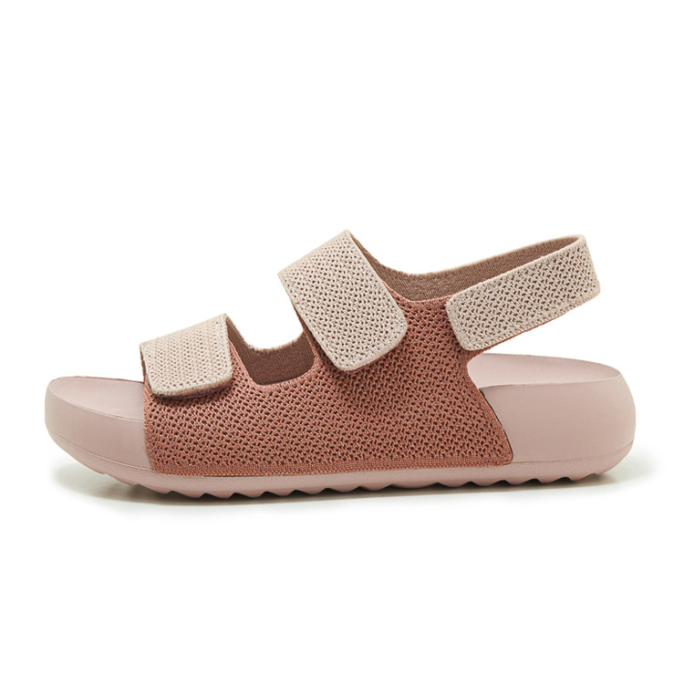 Dép sandal nữ quai chữ V đế mềm, quai dán đi biển — màu đen, màu hồng, màu kaki, màu mơ chi tiết 32