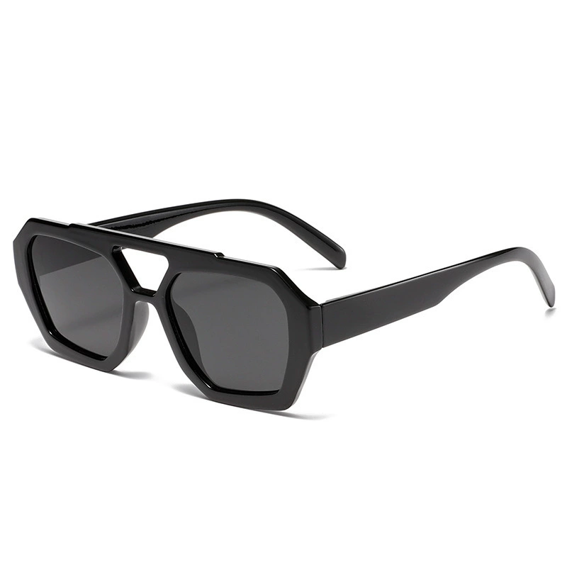 Retro sunglasses, European style, solar-powered trend glasses, oversized geometric frames