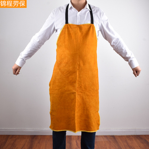 Cross-border cowhide welding apron, anti-spark splash heat insulation welding workwear, thickened welding protective work uniform