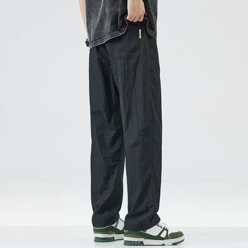 Men's Loose Straight Leg Casual Pants 2025 Summer New Quick-Dry Slim Wide Leg Sports Pants