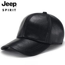 JEEP SPIRIT一件代發男士專櫃正品加絨羊皮棒球帽OM18CD996CA0123