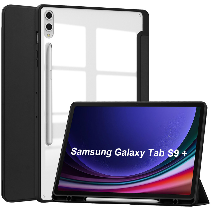 For Samsung Galaxy TabS9Plus tablet protective case S9 acrylic smart protective case with pen slot For Samsung Galaxy TabS9Plus tablet protective case S9 acrylic smart protective case with pen slot