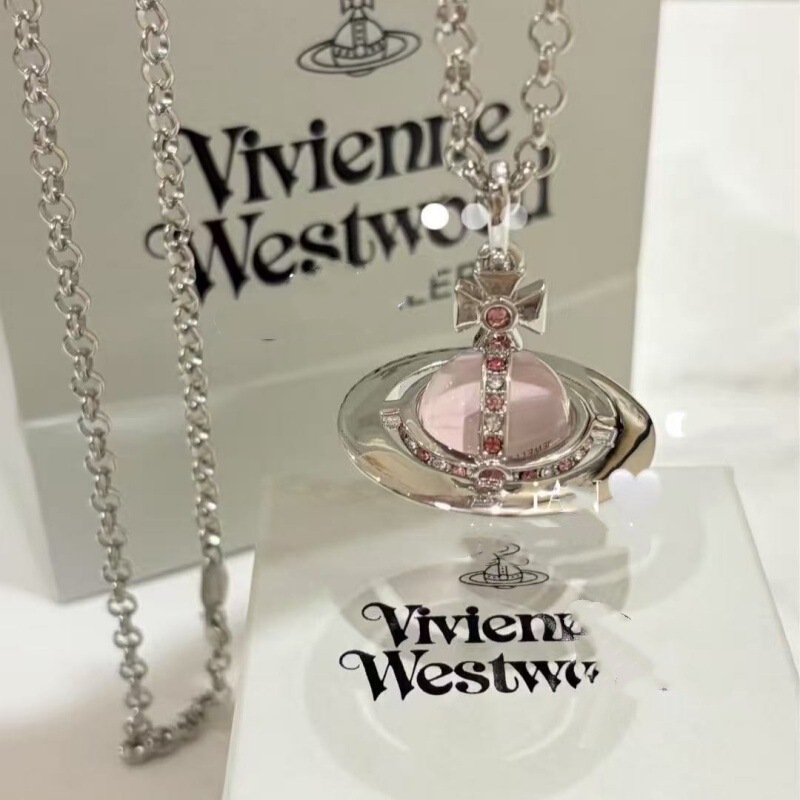 Xijia Saturn High Version Large and Medium Orb Saturn Full Series Necklace Women's 10mm Beads Logo Buckle Clavicle Chain Xijia Saturn High Version Large and Medium Orb Saturn Full Series Necklace Women's 10mm Beads Logo Buckle Clavicle Chain