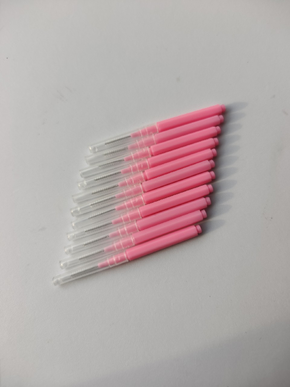 50 cables de acero en caja I-type cepillo de dientes cepillo de costura cepillo de alambre de nylon cepillo de limpieza profunda tipo lápiz oral