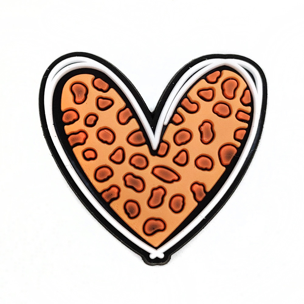 Heart Shape, Bow Knot, Leopard Pattern Heart Shape Bow Knot Leopard Shoe Accessories PVC Self-adhesive All Seasons Shoe Buckle