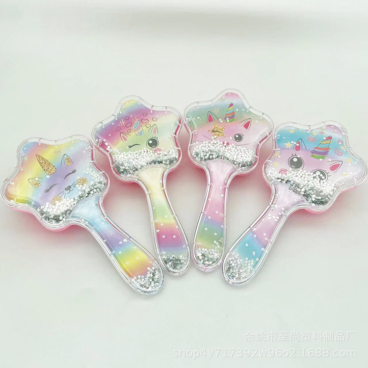 Star Sequenant Comb Cute Mommy Comb Plastic Comb with long and short…