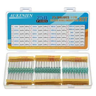Aukenien 1\/2W Farbring Induktoren 25 Werte Inductor Kit 1Uh