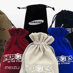 束口袋移动电源绒布袋拉绳布袋饰品袋数码包装袋饰品植绒工艺袋