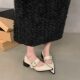 Retro Pointed Toe Mary Jane Small Leather Shoes for Women British Style Flats 2024 Spring and Autum New French Fashion Thick Heel Shoes