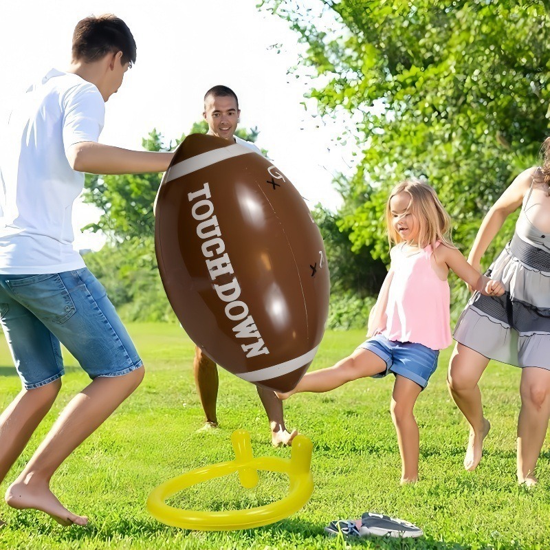 Manufacturer Customized Giant Pvc Inflatable Rugby Toy Kidsren Adult Outdoor Sports Ball Game Party