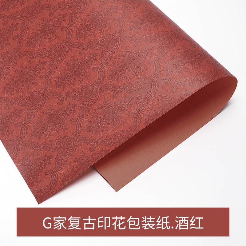 Grueso vintage impreso papel Kraft gran marca estilo flor papel de embalaje ramo material de embalaje Flor de Papel floral
