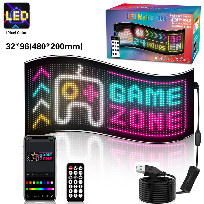 Full-Color Led Indoor Display Flexible Screen for Store Windows with Double-Row Subtitles, Soft Screen from the Source Manufacturer, High-Brightness Soft Screen