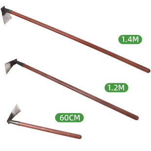 Forged manganese steel small hoe agricultural land reclamation and weeding integrated small hoe outdoor all-steel small hoe thickened flower garden hoe