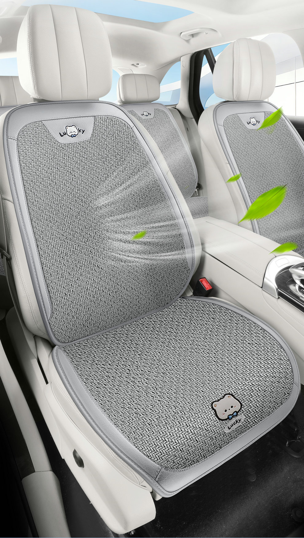 26 New Summer Ice Rattan Business Car Seat Cushions Cartoon Office Seat Pads Computer Chair Cooling Pads