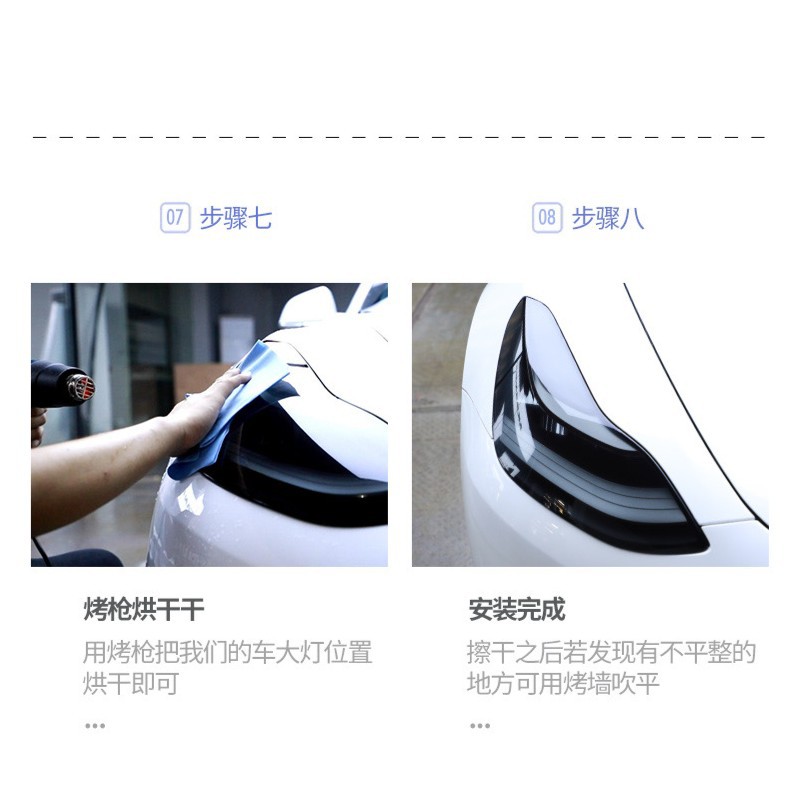 Suitable for car blackened lamp film TPU Mercedes-Benz light control headlight tail light film Black Samurai color change film A- class C- class E-class