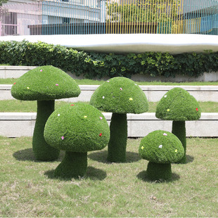 Outdoor Plant Green Sculpture Artificial Fake Mushroom Ornament Garden Landscape Small Piece Courtyard Garden Real Estate Sales