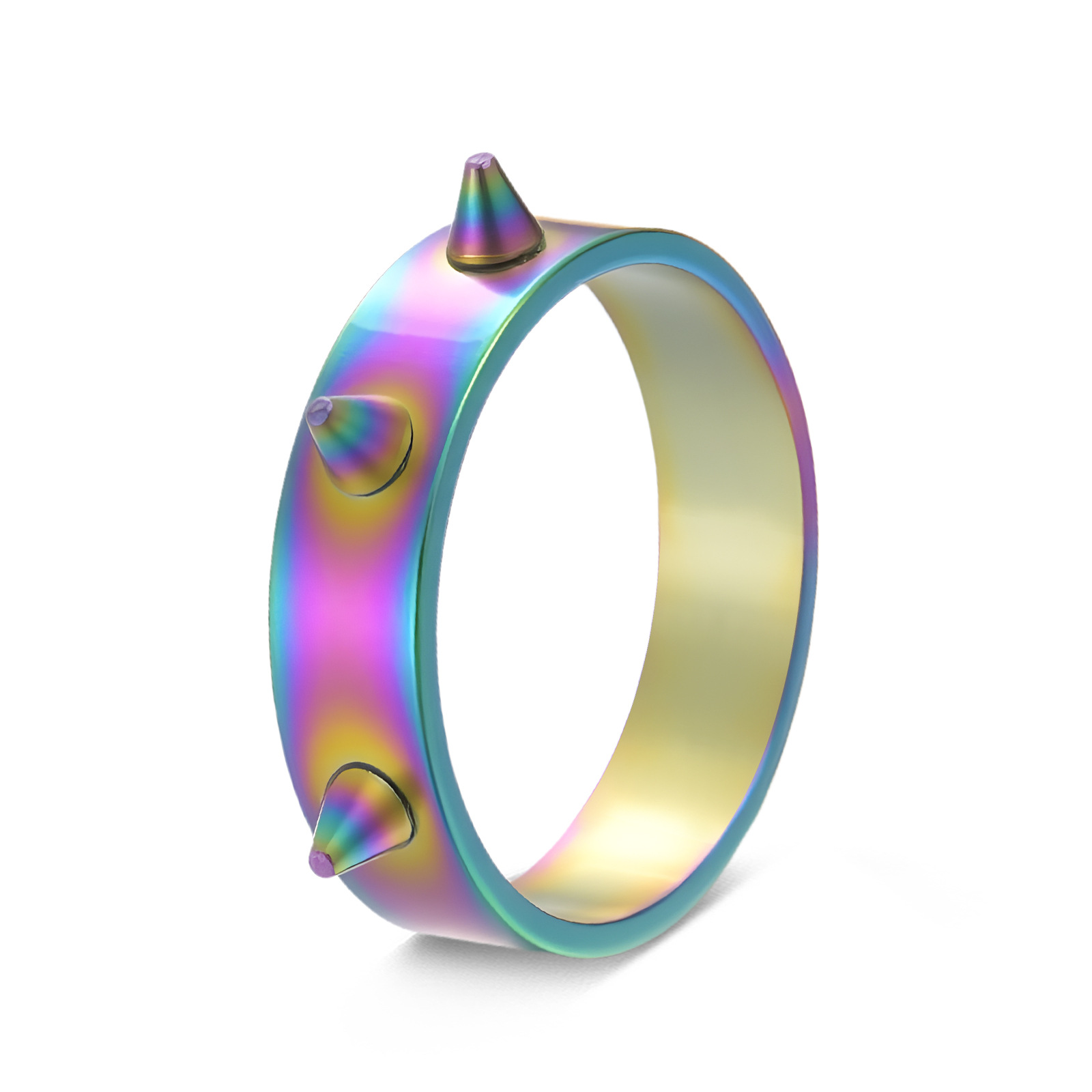 Europa y América punk estilo anti-Lobo anillo 3 uñas de defensa de emergencia anillo 6mm galvanizado hombres y mujeres pareja joyería