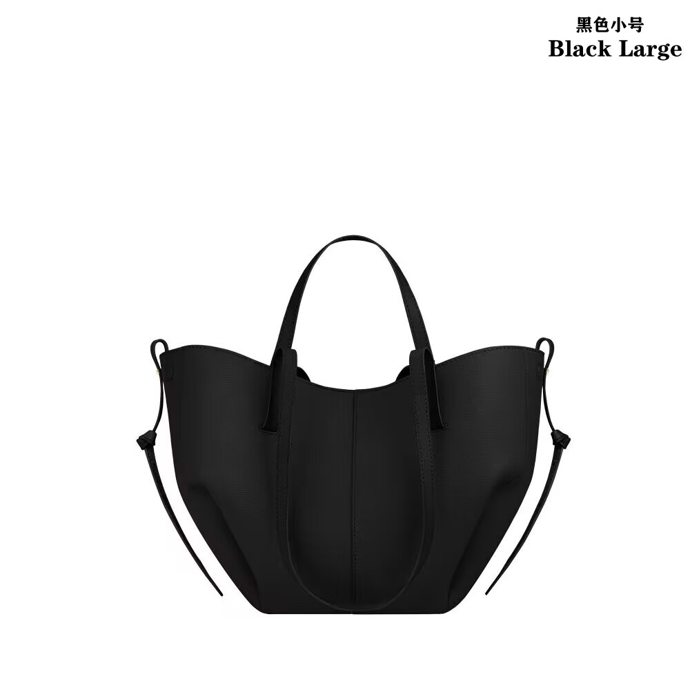 现货秒发polene翅膀包真皮Cyme单肩腋下包小众法式大容量托特包 - Thumbnail 17