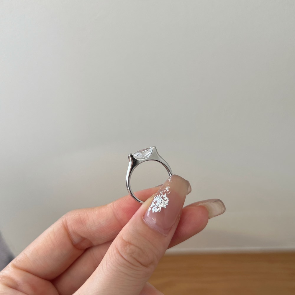 2g Weight Zircon Inlay Material Rings Classification 5, 9 Ring Size Holiday, Daily Occasion 925 Sterling Silver Material Geometric Pattern 2025 Spring and Summer Season Women's Gender Elegant, Simple Style Style 925 Sterling Silver Zircon Geometric Rings 925 Sterling Silver Rings 14
