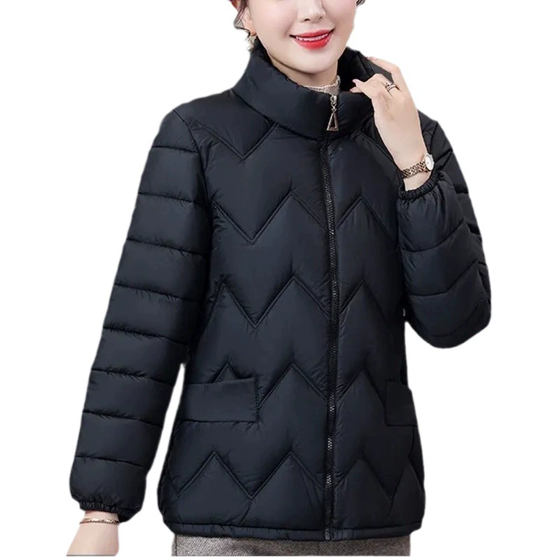 Новое пуховое хлопковое пальто линии W для среднего и пожилого возраста, короткое утолщенное модное легкое пальто с хлопковой подкладкой