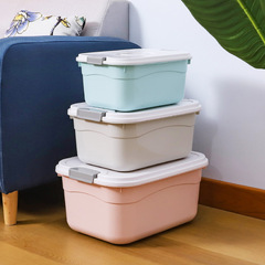 収納ボックスプラスチック服整理ボックス蓋付き手提げ収納ボックス特大サイズ家庭用玩具スナック収納ボックス