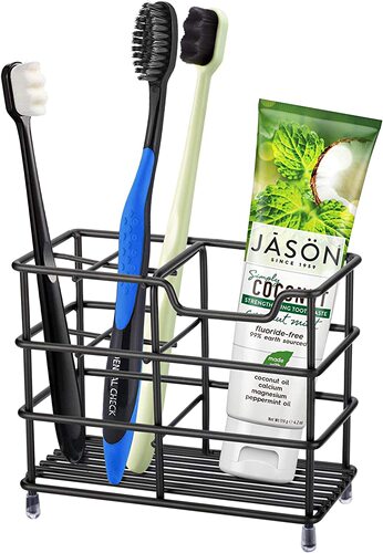 Brush holder without drilling, iron art toothbrush stand, bathroom washroom storage rack, toilet table electric toothbrush holder