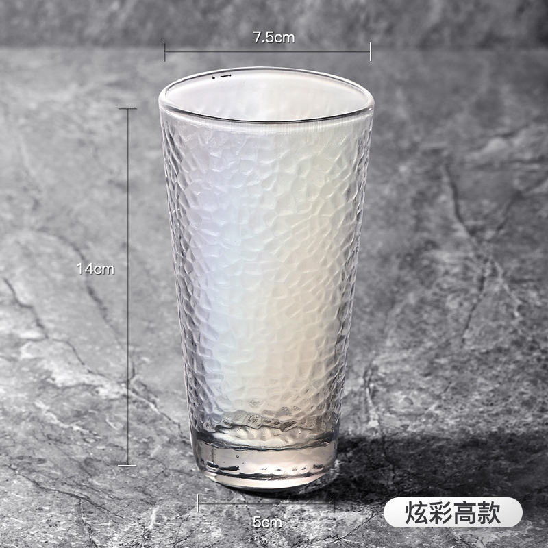 家用水杯透明情侣玻璃杯高款大容量茶杯高颜值厨房餐厅饮料杯子|undefined