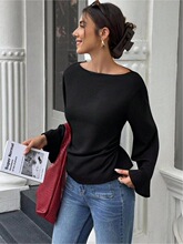 D 18491 Black Shirt Long Sleeve Blouse ��ɫ���ȳ��� �羳
