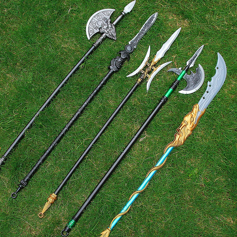 Guan Yu Qinglong Yanyue knife Lv Bu Fangtian painted halberd three kingdoms peripheral Toy Sword PP plastic weapon Zhang Liao weapon