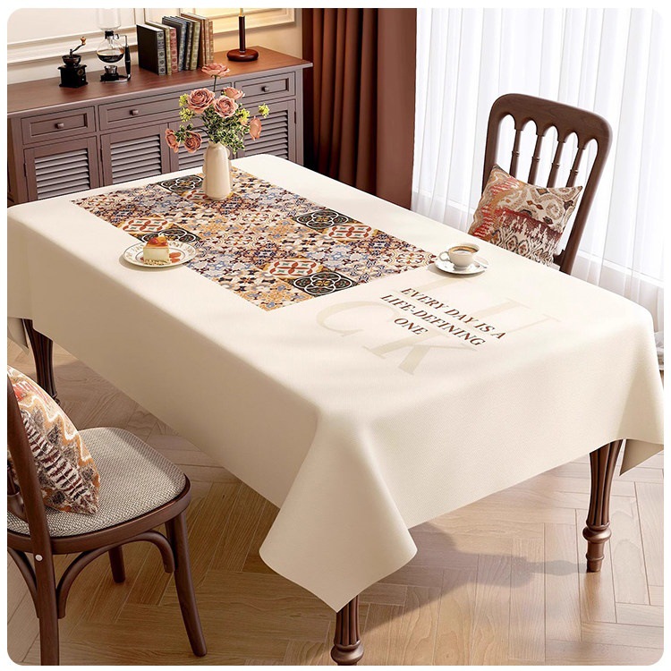 Mesa de comedor americana impermeable anti-contaminante sin lavado anti-escaldado almohadilla de mesa de PVC ligera de lujo de alta calidad mesa de té tela protectora de escritorio