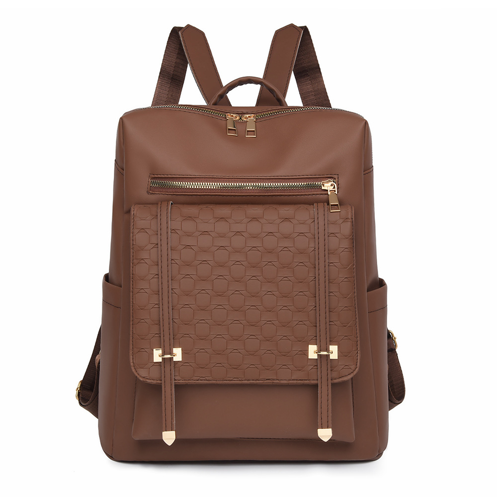 Mochila de gran capacidad para mujer 2024 nueva moda retro señoras mochila de viaje casual cuero suave para estudiantes universitarios