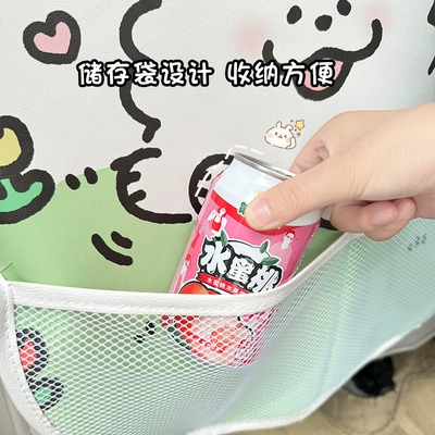 creative cartoon cute leather | Chair back anti-kick pad