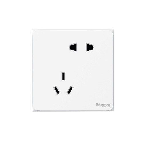 Schneider HAOCHENG switch and socket, wall switch panel, three-hole air conditioner socket, 86-type white angled five-hole socket