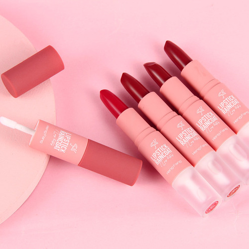 Hengfang Double-Ended Magic Color-Lasting Lipstick Raincoat Flow Mist Feather Texture Lipstick Student Budget-Friendly Cosmetics Wholesale H9421