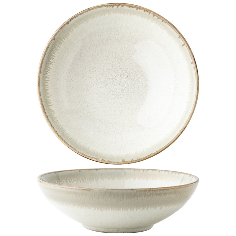 Retro Gradiente Douga Bowl 8 pulgadas tazón de platos de cerámica tazón de ensalada tazón de fideos práctico tazón de sopa tazón exportación transfronteriza