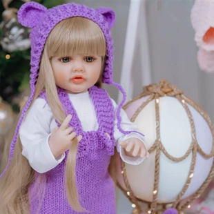 Реалистичная силиконовая кукла BZDOLL 55 см стоит водонепроницаемая