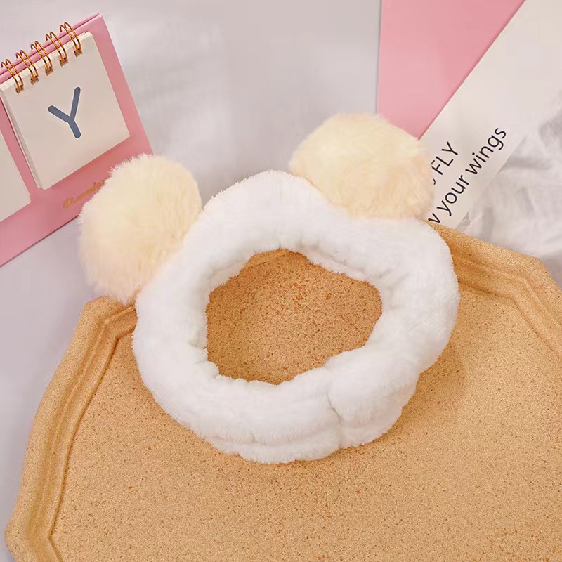 Estilo coreano estudiante lindo diadema tocado accesorios para el cabello pequeño animal Banda para el cabello de las mujeres lavado de cara simple máscara diadema