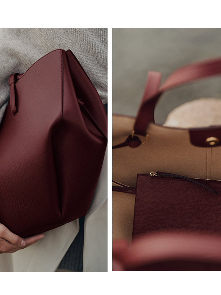 クロスボーダー高バージョン本革POEIVE大容量ショッピングバッグ片肩手提げトート翼女性カバンシワバッグ