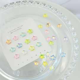 星星美甲饰品可爱糖果色摩卡树脂歪心少女日系指甲穿戴甲配饰批发