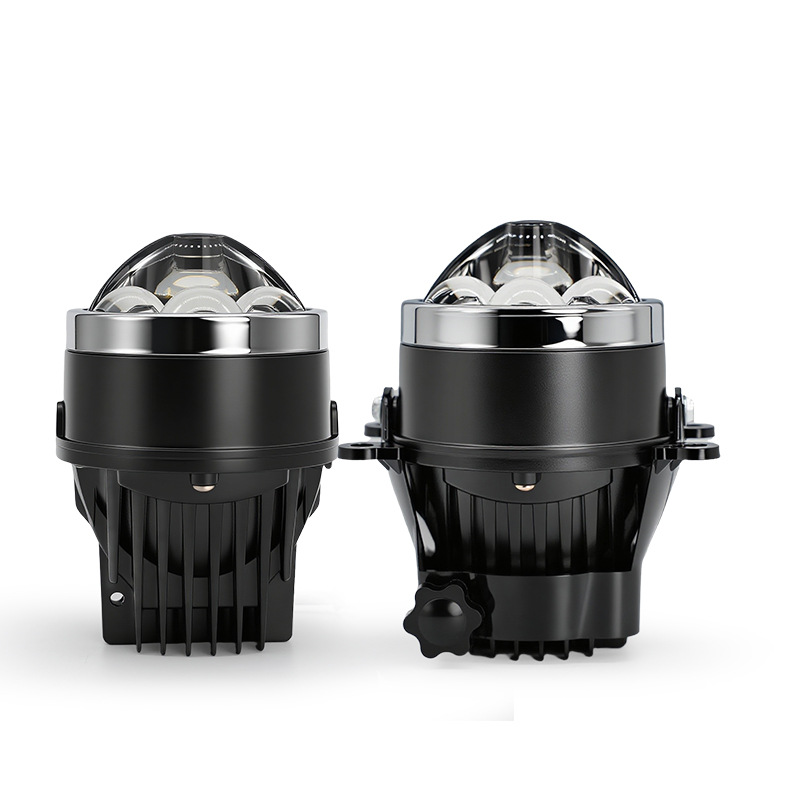3. pulgadas tres láser directo LED doble luz lente de lámpara de niebla de automóvil adaptación de soporte universal a prueba de agua cerca y lejos