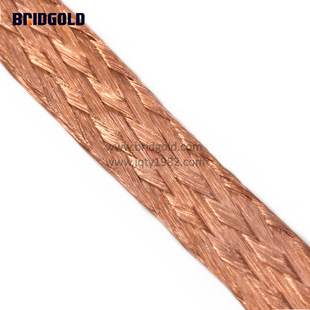 Multi-strand soft bare copper wire for grounding wire 4/25mm2 copper braiding belt grounding wire Conductive copper braiding tape