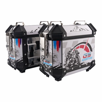Motorcycle trunk | Box Waterproof Three Boxes - 18l-silver-version-lace-box