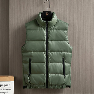 Factory wholesale men's casual warm sleeveless down jacket waistcoat autumn and winter girls fashion brand loose white duck down vest