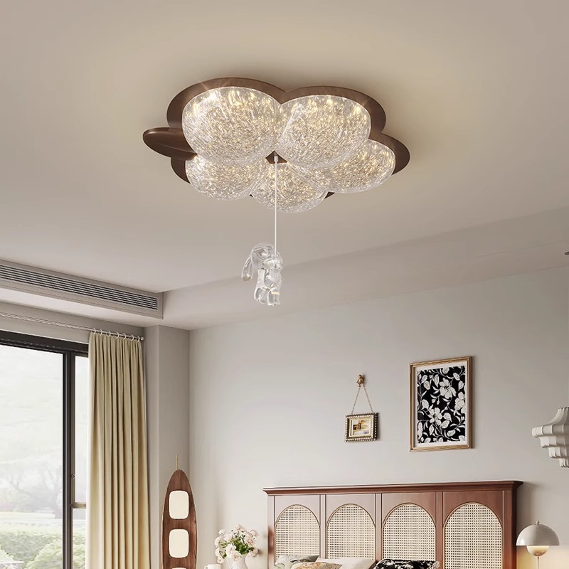 [Seleccionado] Flores estilo antiguo resina lámina de oro lámpara de techo lámpara de habitación lámpara de salón de té retro francés sensación premium