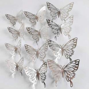 3D Stereo Metal Texture Cut Out Paper Butterfly Valley Beauty Photo Props Ornaments Decoration Shooting Photography Background