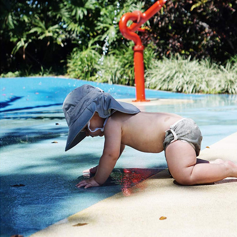 Bebés al aire libre sombrero solar para niños cubierta impermeable de verano natación plegable Amazon transfronterizo explosión